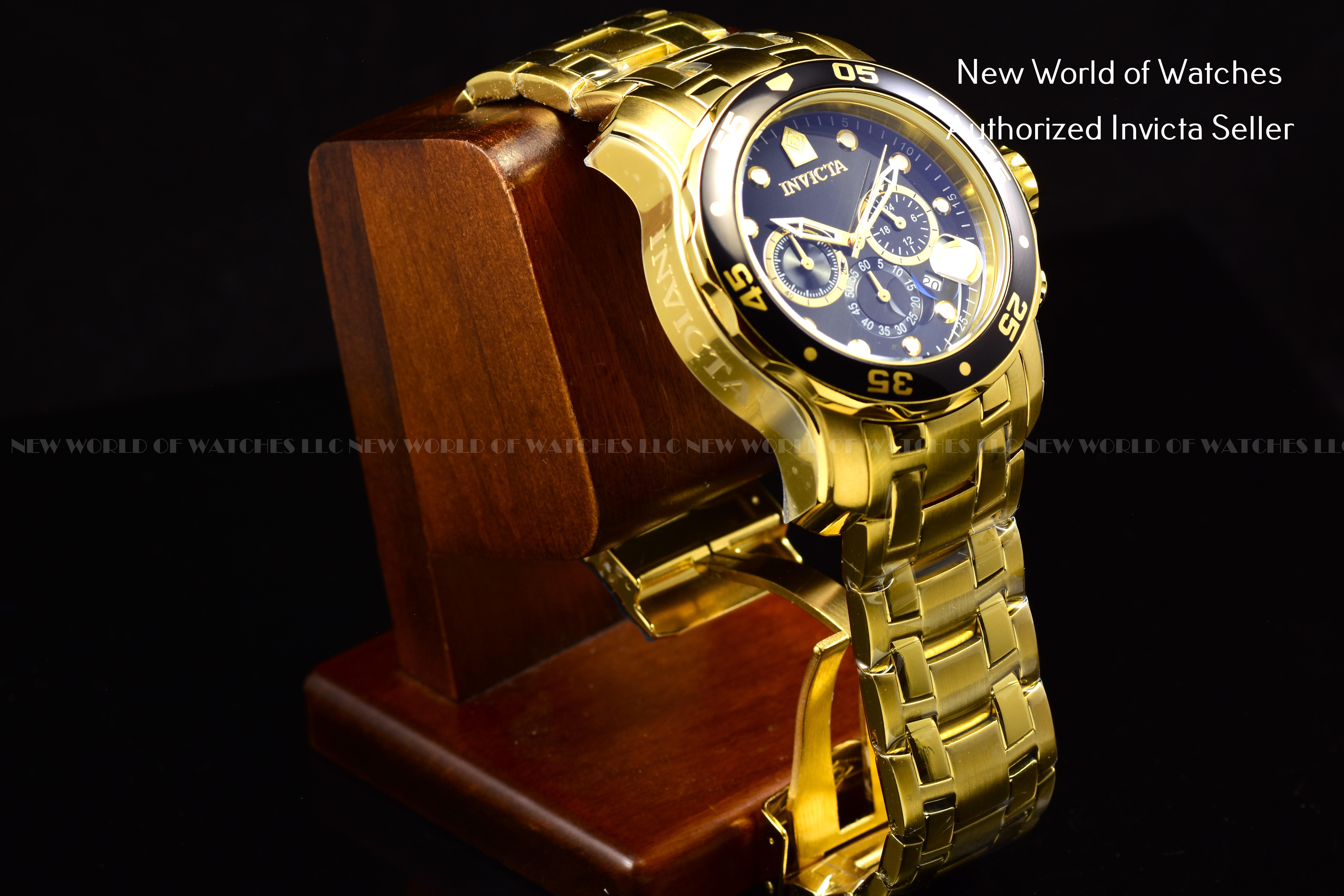 Reloj de pulsera Invicta Pro Diver 0072 de cuerpo color oro